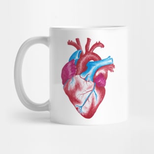 Human heart - anatomical in Pen & Ink - Handadrawn Mug